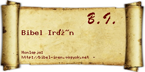 Bibel Irén névjegykártya